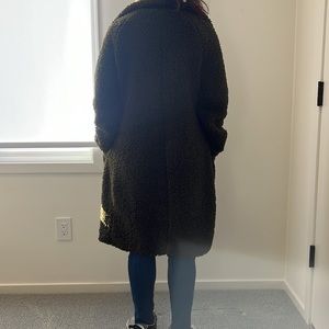 Lucky Brand Teddy bear coat, Dark Green, size small